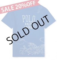 ★メール便無料★【ラルフローレン】半袖コットン和風グラフィックＴシャツ（ブルー）