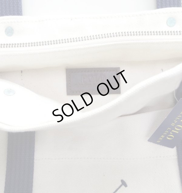 画像6: ★送料無料★＜人気再入荷＞【ラルフローレン】ビッグポニー トートバッグ（ナチュラル/ネイビー）