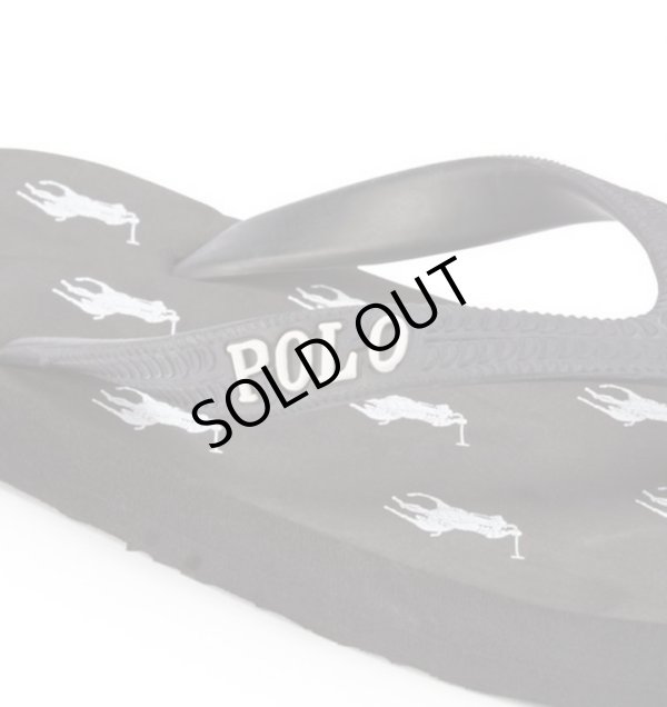 画像3: 【ラルフローレン】ポニーロゴ ビーチサンダル（ブラック/ホワイト）＜17-23cm＞