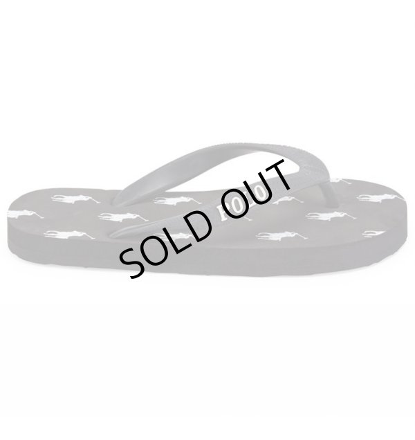 画像5: 【ラルフローレン】ポニーロゴ ビーチサンダル（ブラック/ホワイト）＜17-23cm＞