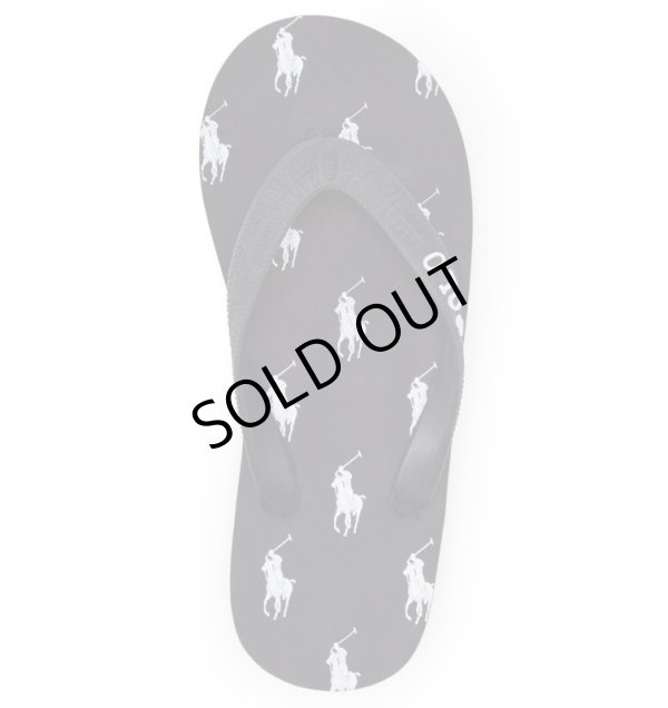 画像6: 【ラルフローレン】ポニーロゴ ビーチサンダル（ブラック/ホワイト）＜17-23cm＞