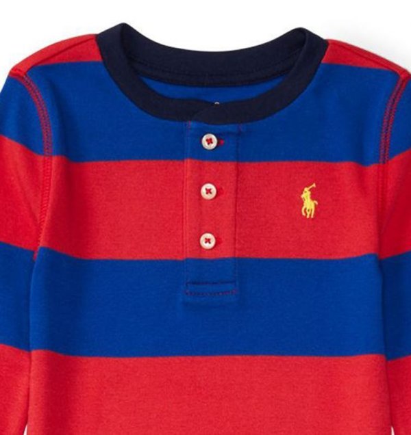 画像3: ★メール便無料★【ラルフローレン】綿100％ストライプコットンパジャマセット（レッドマルチ）＜SIZE5-7＞