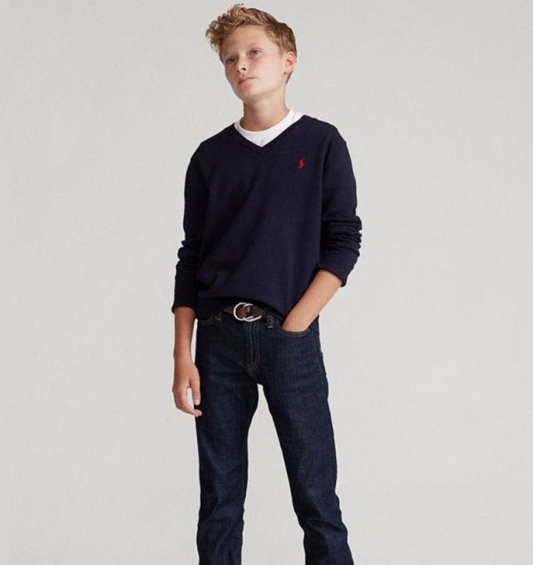 画像7: ★メール便無料★【ラルフローレン】コットンVネックセーター（ネイビー/ワインレッド）＜S/M/L/XL＞