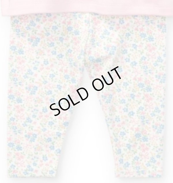 画像5: ★メール便無料★【ラルフローレン】半袖フローラルインターロック上下セット（ピンク）＜9-12カ月＞