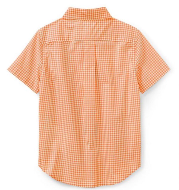 画像5: 【ラルフローレン】半袖 ギンガム ストレッチ コットンシャツ（オレンジ）＜2T-SIZE7＞