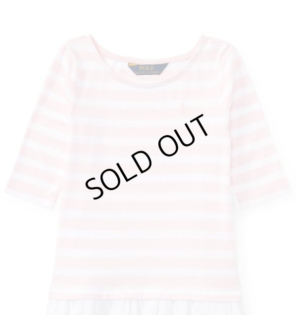 画像2: ★メール便無料★【ラルフローレン】ストライプド ジャージーTシャツドレス（ピンク）＜3T-SIZE6X＞