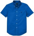 画像1: 【ラルフローレン】半袖コットンポプリンシャツ（ブルー）<S-XL> (1)