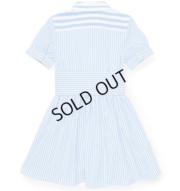 画像4: ★メール便無料★【ラルフローレン】ストライプ コットン シャツドレス（ライトブルーマルチ）＜2T-SIZE6X＞