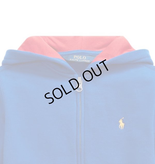 画像3: ★SALE★【ラルフローレン】コットンブレンドフリースフーディ(ブルー)<2T-SIZE7>