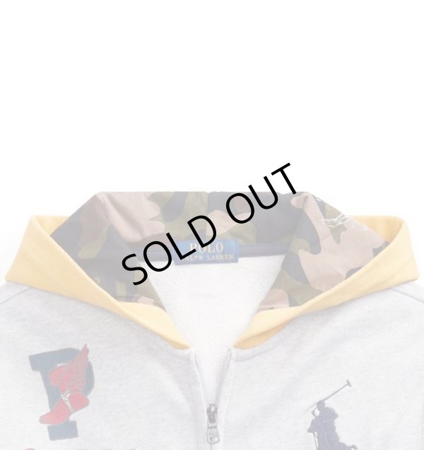 画像3: ★SALE★【ラルフローレン】カラーブロックコットンフードパーカー（グレーマルチ）＜S-M＞