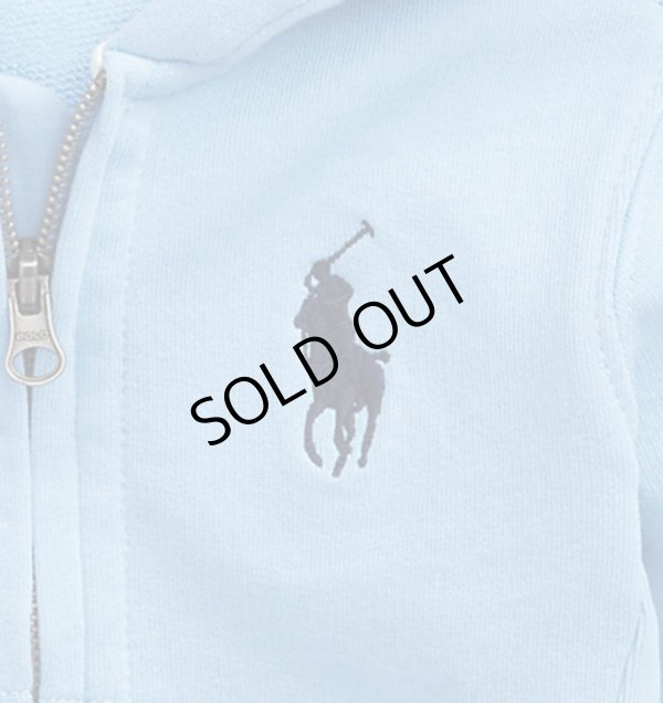 画像7: 【ラルフローレン】Big Pony フレンチテリー フーディ フードパーカー（ネイビー/ライトブルー） 