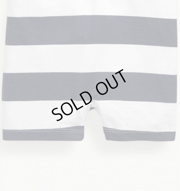 画像4: ★メール便無料★【ラルフローレン】ストライプ コットン ラグビーショートオール（ライトブルー/ネイビー） 