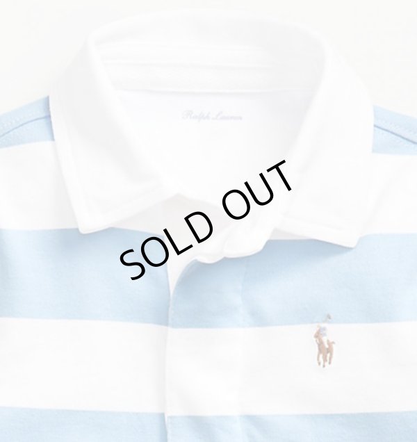 画像3: ★メール便無料★【ラルフローレン】ストライプ コットン ラグビーショートオール（ライトブルー/ネイビー） 