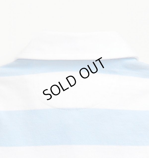 画像9: ★メール便無料★【ラルフローレン】ストライプ コットン ラグビーショートオール（ライトブルー/ネイビー） 