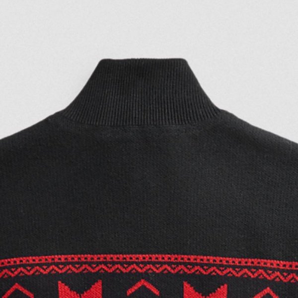 画像10: 【ラルフローレン】長袖コットン フェア アイル リバーシブル フルジップ セーター（ブラック） 