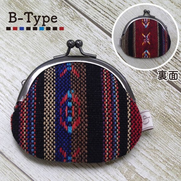 画像7: ぺたんこ*がま口財布（インド綿）4色