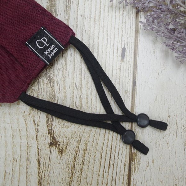 画像4: ★メール便無料★【男性/女性/子供】ハンドメイドマスク アジャスター ストッパー付 フィルタポケット付 ＜綿麻＞