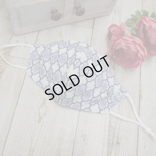 画像3: ★メール便無料★【男性/女性/子供】 涼感 冷感 コットンマスク フィルタポケット付＜綿100％＞（ヨーロピアンジオメトリック柄）