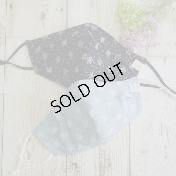 画像3: ★メール便無料★【男性/女性/子供】涼感 冷感 マスク フィルタポケット付＜綿100％＞（ポプリン ブーケ/全2色）