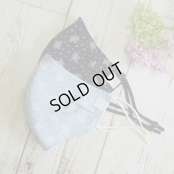 画像2: ★メール便無料★【男性/女性/子供】涼感 冷感 マスク フィルタポケット付＜綿100％＞（ポプリン ブーケ/全2色）