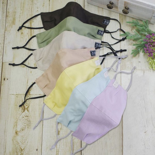 画像3: ★メール便無料★【男性/女性/子供】サテン接触冷感 キシリトール配合マスク フィルタポケット付＜コットンリヨセル＞（全7色）