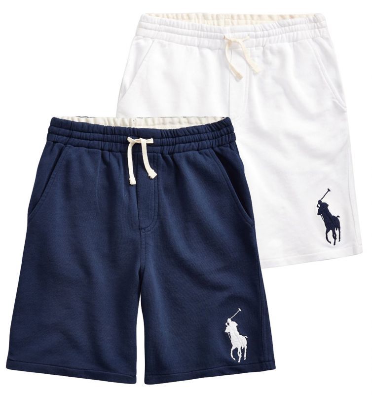 k726 新品ラルフローレンPOLO鹿の子ビッグポニーUS(L)ショートパンツ紺