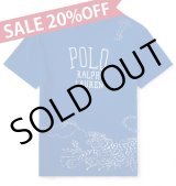 画像: ★メール便無料★【ラルフローレン】半袖コットン和風グラフィックＴシャツ（ブルー）