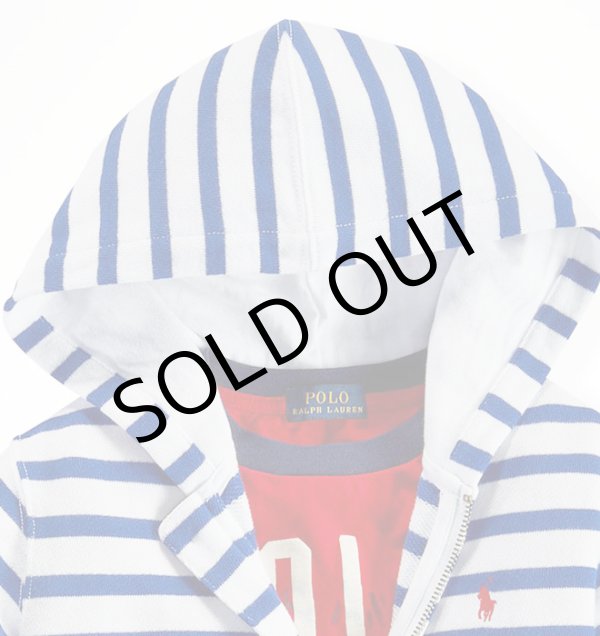 画像4: 【ラルフローレン】ストライプド コットン テリー フードパーカー (4)