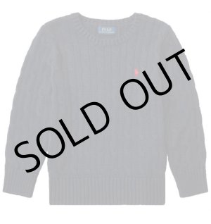 画像: 【ラルフローレン】クラシックケーブルコットンセーター（ネイビー）＜2T-SIZE7＞