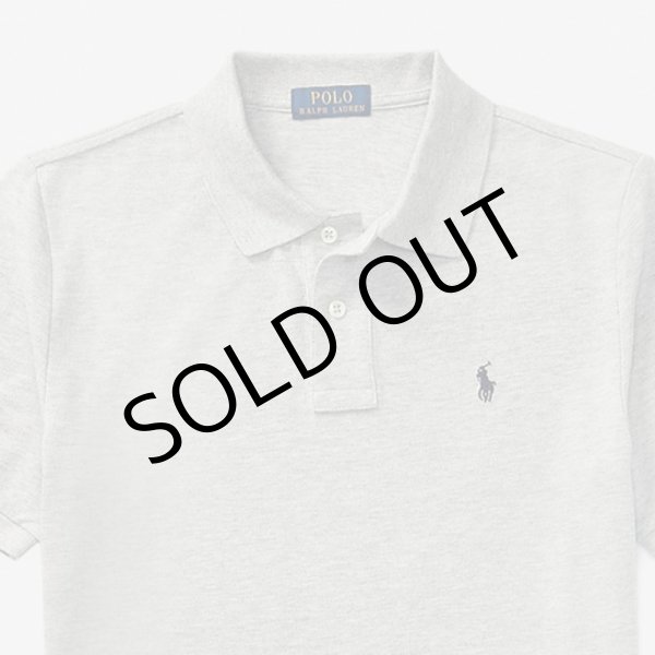画像3: ★メール便無料★【ラルフローレン】半袖コットンクラシックフィットポロシャツ（ホワイト/グレー）＜S-XL＞ (3)