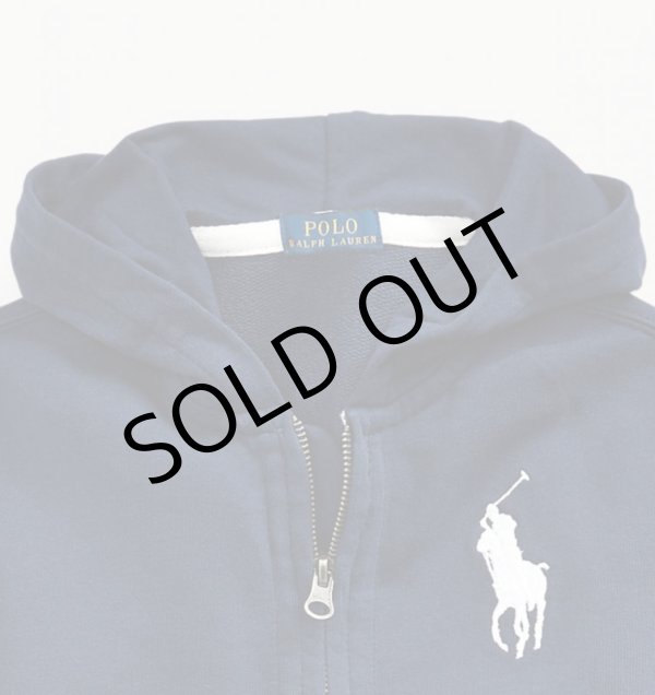 画像2: 【ラルフローレン】Big Pony フレンチテリー フーディ（ネイビー）<3T-SIZE7> (2)