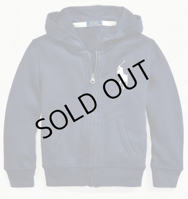 画像1: 【ラルフローレン】Big Pony フレンチテリー フーディ（ネイビー）<3T-SIZE7> (1)